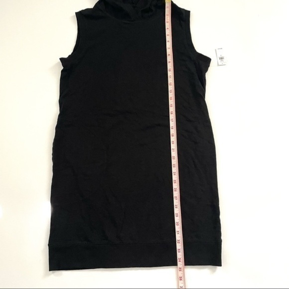New Gap Tee Sweats Hoodie Dress Black Small Sleeveless - Picture 8 of 8